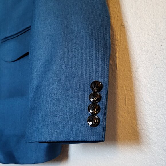 Blue Designer Suit - 3 piece - Picture 4 of 16
